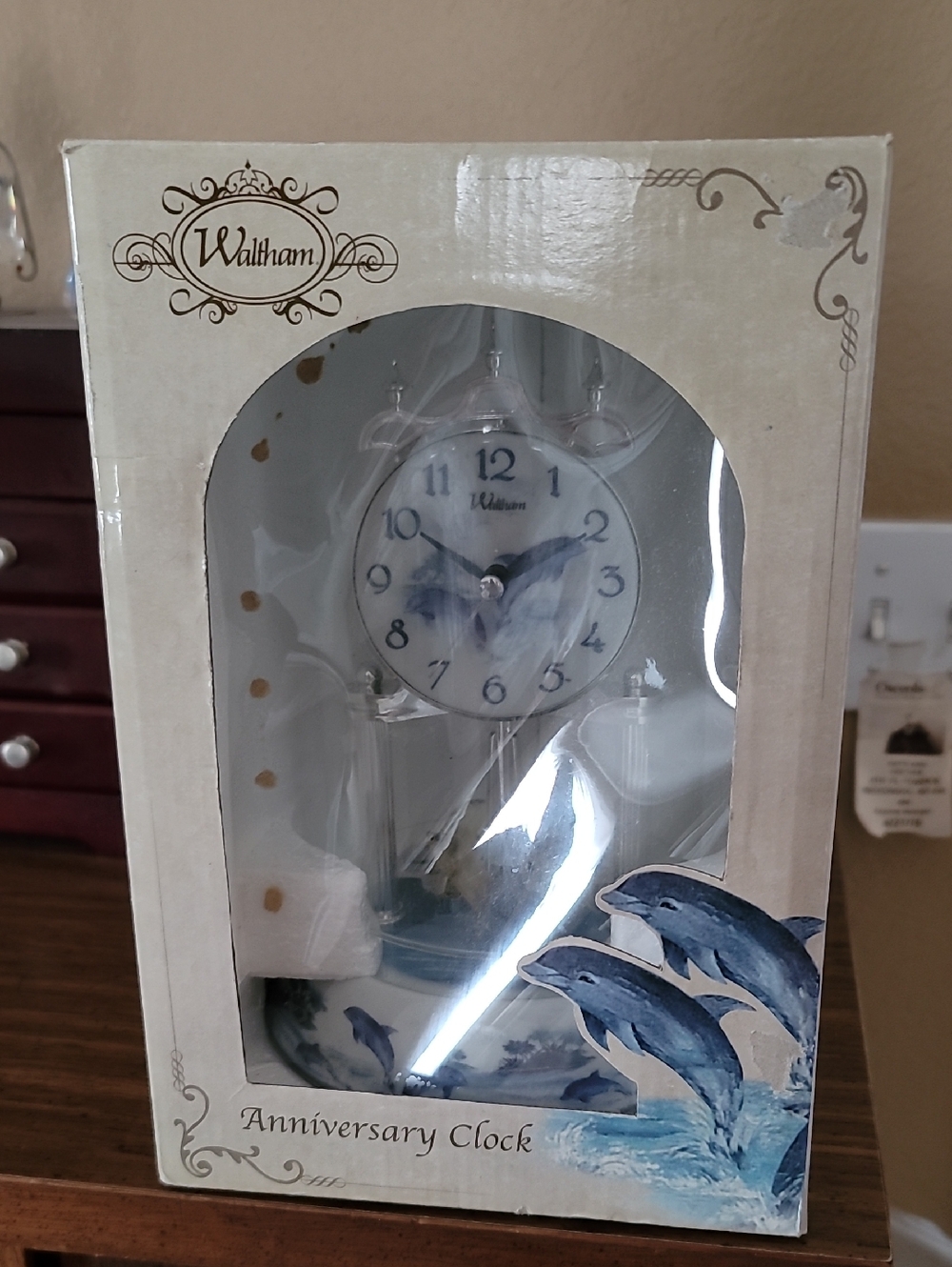 Waltham Blue Dolphin Anniversary Wall Clock